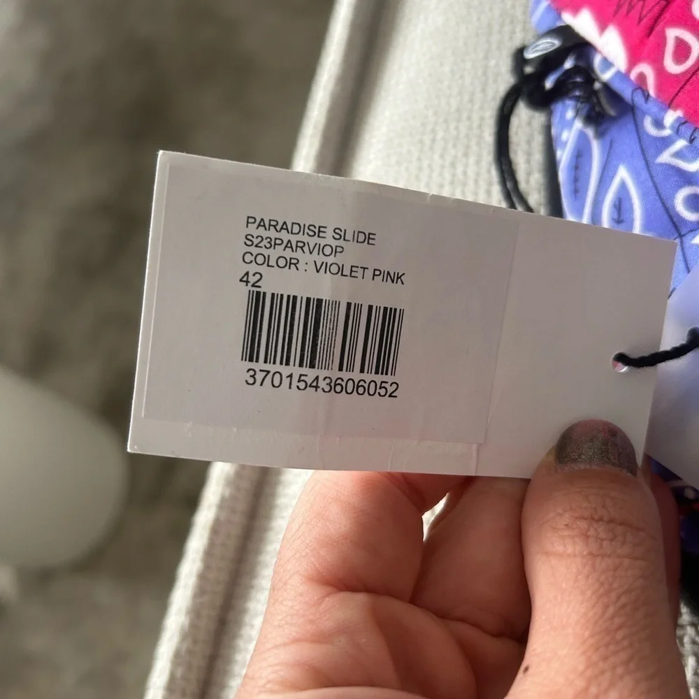 NWT! ARIZONA LOVE Paradise Shearling Printed Slides w/ Tags Size 42